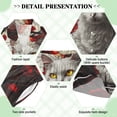 thumbnail image 5 of Women Silk Pajama Sets Causal Outings Fashion White Cat Red Flowers Moon Pattern Home, 5 of 7