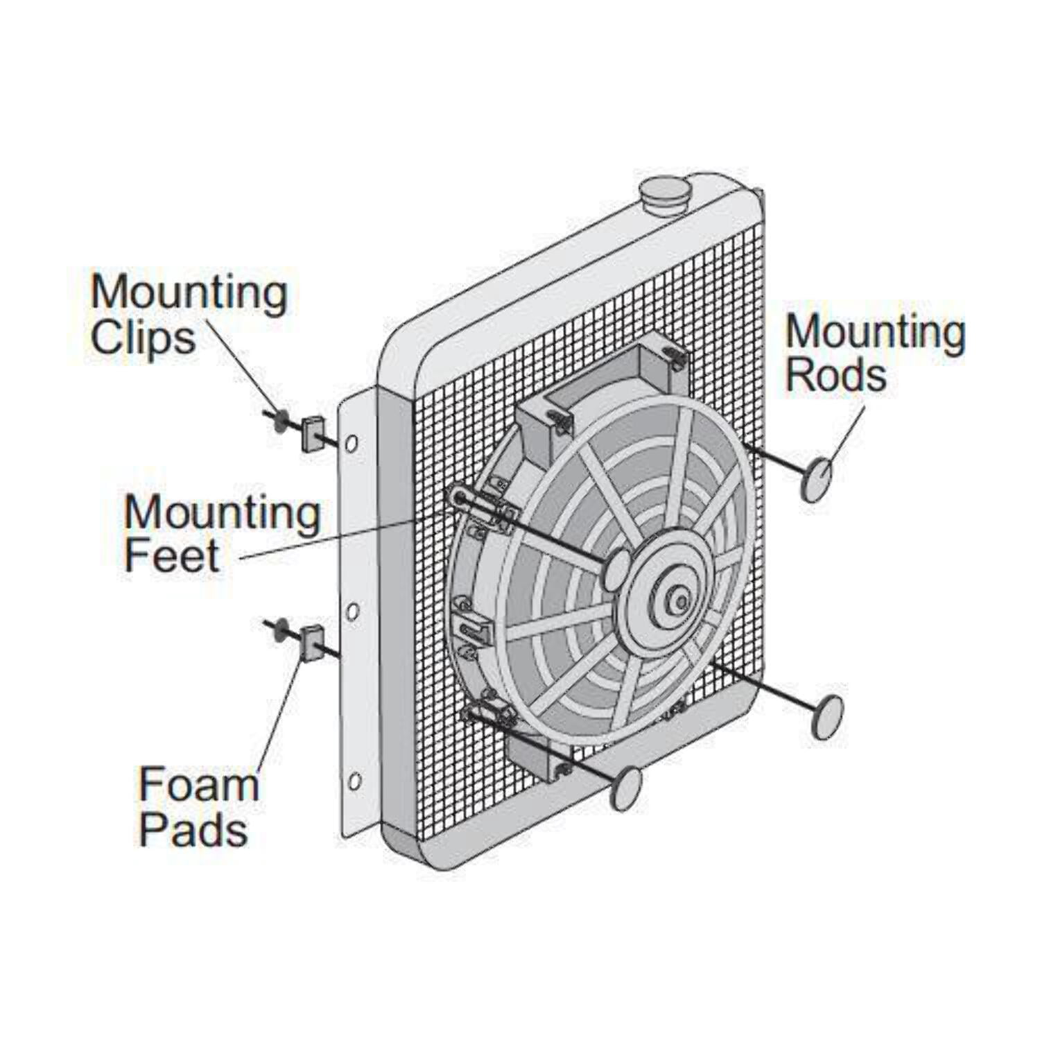 10-11 INCH 12VOLT REVERSIBLE ELECTRIC RADIATOR COOLING FAN HIGHEST CFM 90W MOTOR
