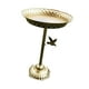 thumbnail image 2 of Baño para pájaros, comedero para pájaros, bebedero de pie de metal, plato decorativo para pájaros de exterior Oro, 2 of 8