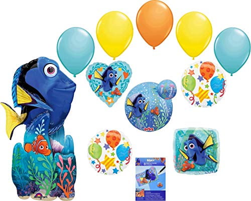 New Disney Finding Dory Birthday Party Favor 5CT Foil Balloons Bouquet Supplies 