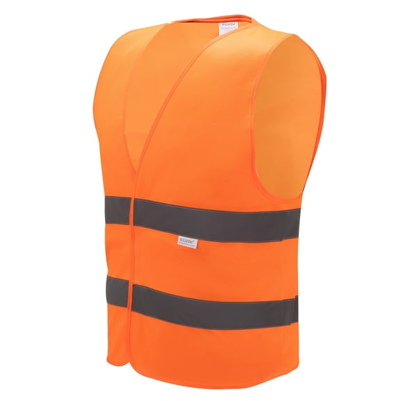 SULWZM Orange High Visibility Reflective Safety Vest with Reflective Strips, Meets ANSI/ISEA 107-2015 Class 2