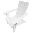 thumbnail image 4 of RESINTEAK Folding Adirondack Chair with Cup Holder - Extra Wide Comfort Seat, Patio Furniture for Outdoor Fire Pit, Deck, & Backyard, Newport Collection (White), 4 of 6