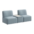 thumbnail image 1 of Assemble Modular 2 Seater Sectional with Charging Station in Mist Fabric, 1 of 8