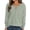 Light Green, variant on Women's Waffle Knit Half Button Long Sleeve Top, Crewneck Casual Pullover with Adjustable Front Placket, Lightweight Textured Blouse for Spring Fall Layering Daily Wear Beige L