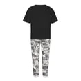thumbnail image 5 of Rinsvye Women Fashion Casual Prints Button Shirt High Waist Loose Pocket Pant Two Piece Top And Bottom Set, 5 of 6