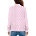 thumbnail image 6 of TKLPEHG Womens Loose Casual Jacket Coats Vintage Full Zip Jackets Fashion Spring Fall Clothes Outerwear (Pink,XL), 6 of 6