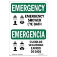 thumbnail image 1 of SignMission OS-EM-A-1218-L-10313 12 x 18 Po Signe d'Urgence OSHA - Douche Bain de Vue Bilingue, 1 of 1