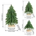 thumbnail image 5 of Miniature Christmas Tree Figurine Artificial Norfolk Green/Snow Flocked Pine Needle Xmas Tree with Wooden Base for Indoor Decor, 5 of 8