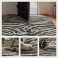 thumbnail image 4 of KUETH 9x12 Zebra Area Rugs Machine Washable Rugs for Living Room, Non Slip Flat Pile Rug with Rubber Backing, Modern Rug for Entryway Bedroom Dining Room Home Office, 4 of 9