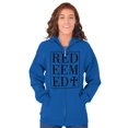 thumbnail image 4 of Redeemed Cross Christian Faith Zip Up Hoodie Men's Women's Brisco Brands S, 4 of 6