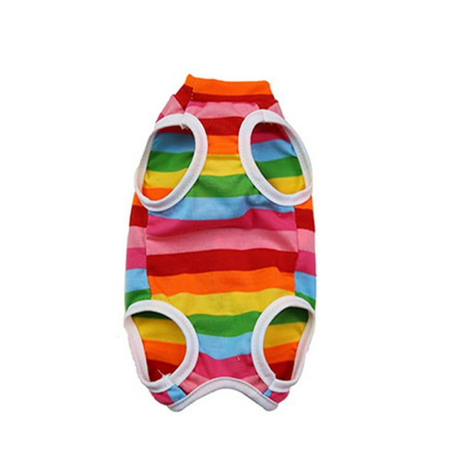 Trayknick Cat Weaning Suit Printing Four-legged Polyester Anti Licking Postpartum Cloth for Pet