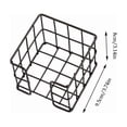 thumbnail image 3 of Desktop Wrought Iron Openwork Mesh organizer Basket - Sticky Notes Grid Holder, Rust-Resistant Metal Storage, Office Desk Accessory, Black, JKODE, 3 of 9