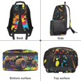 thumbnail image 5 of KUIFORTI Colorful Dinosaur Truck Kids Backpack 17 Inch Childrens School Bag with Side Pockets Adjustable Straps for Boys Elementary Middle Back to School Gifts for Students, 5 of 7