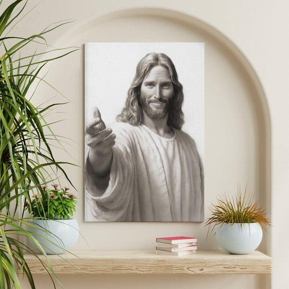 ADALE Jesus Poster Persecution Crown of Thorns Canvas Wall Art Christ God Picture Religious Catholic Painting Artwork Church House Room Decor Framed 11x14 Inch