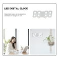 thumbnail image 2 of MasteelfCA Digital LED Clock Wall Mount Table Modern Clock for Living Room Bedroom Office (White LED Display), 2 of 7