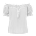 thumbnail image 1 of Summer Doll Collar Short - Sleeve Lolita Shirt - Soft, Puffed Sleeve, Fashionable, 1 of 4