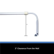 Mainstays Wraparound Adjustable Metal Curtain Rod, 3 in, 48-86 in, White