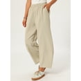 thumbnail image 3 of DARING DIVA Women's Baggy Wide Leg Pants Palazzo Harem Trousers X-Large Khaki, 3 of 6