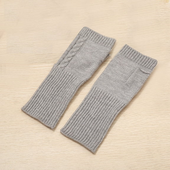 Kilaqueen Ribbed Knit Arm Warmers for Women Elbow Long Fingerless Gloves for Cold Weather Thumb Hole Arms Warmers