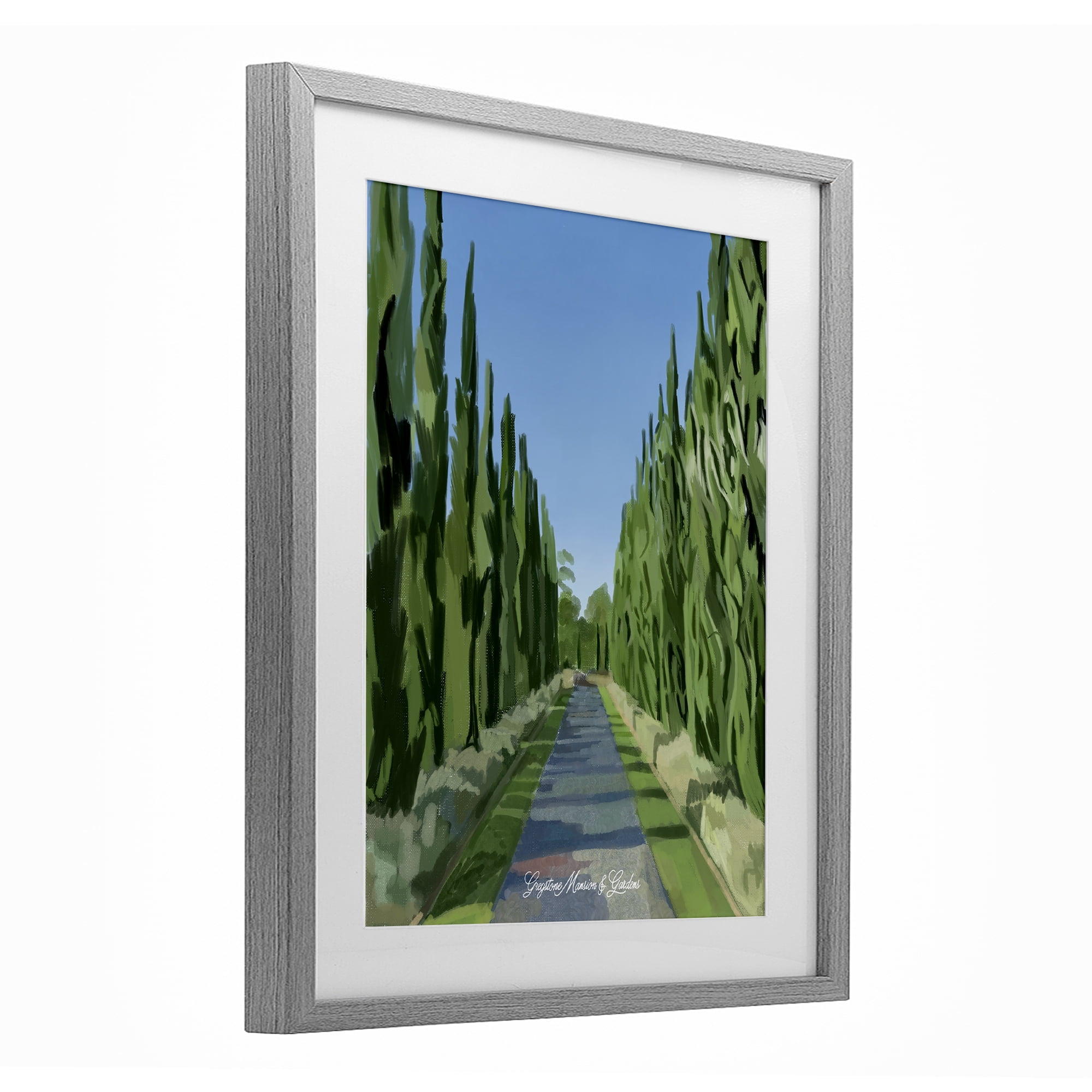Stupell Industries Greystone Gardens Path Gray Framed Print Under Glass, design by Amelia Noyes