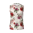 thumbnail image 6 of Lsque Rose Flowers Print Men's Cotton Blend Sleeveless Muscle Shirts (S-3XL)- Moisture Wicking, Odor Protection, UPF 30+,Medium, 6 of 8
