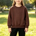 thumbnail image 5 of Kid's Cotton Oversized Sweatshirt Crewneck Pullover Long Sleeve Lounge Top Solid Color Pullover Sweatshirt for Boys & Girls 0-10Years, 5 of 7