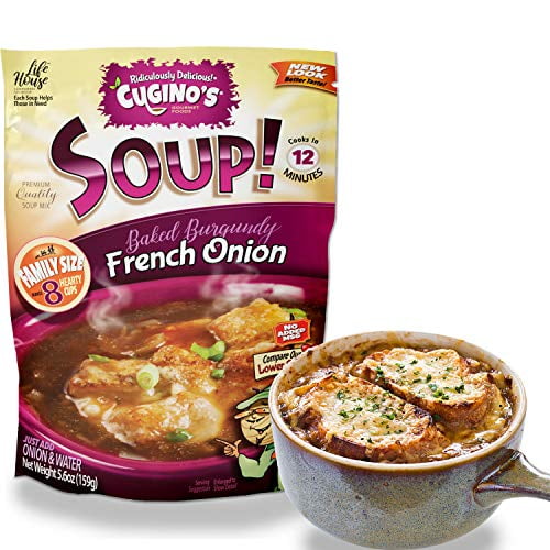 Cugino's French Onion Soup Mix, 2 Pack, Traditional Baked Burgundy