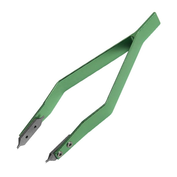 Pinzas de reparación de relojes de acero inoxidable Eigraketly con barra de resorte portátil verde