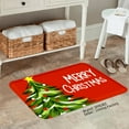 thumbnail image 2 of SPXUBZ Non Slip Flannel Floor Mat Merry Christmas Tree Design for Bathroom Kitchen Bedroom Decor 16x24 inch, 2 of 5