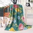 thumbnail image 2 of Pioneer Flower Blanket,Comfortable Soft Flannel Throw Blanket,All Season,Warm Lightweight Blankets for Sofa Bed Couch Living Room Chair,60"x80"(150x200cm), 2 of 4