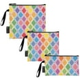 thumbnail image 2 of Haosy 3 Pack Reusable Ziploc Bags BPA Free Healthy Food Storage Bag Leakproof Sandwich Snack Freezer Bags Rainbow Block, 2 of 7