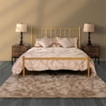 thumbnail image 2 of Pemberly Row 57.1" Contemporary Metal Full Size Bed Frame in Gold, 2 of 8