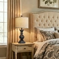 thumbnail image 5 of Oneach Farmhouse Black Table Lamp for Living Room Bedroom 20.5" Retro Nightstands Bedside Lamp Resin Vintage Rustic, 5 of 10