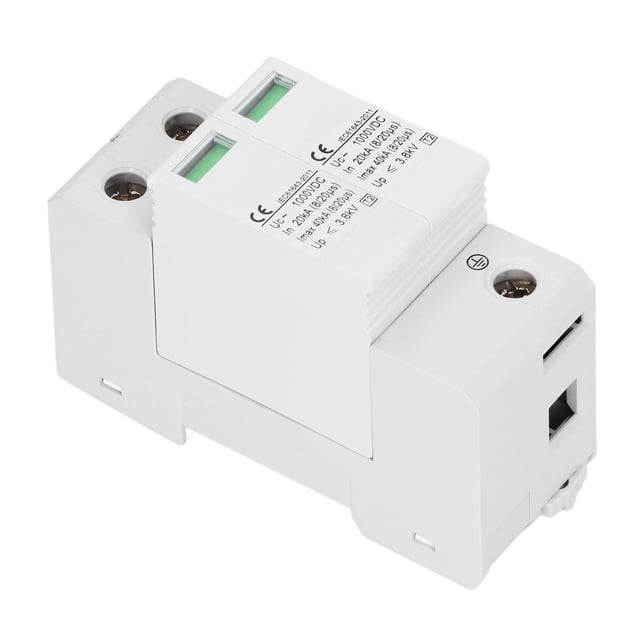 Arrester Protection Device, 35mm Rail Mounting 1000V Quick Response IP20 Flame Retardant Surge Protective Device With Visible Window For Photovoltaic System 2P,3P,4P