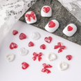 thumbnail image 1 of Colgantes para uñas JUNCHAO de resina 3D con forma de corazón rojo y rosa de San Valentín, 50 unidad, 1 of 7