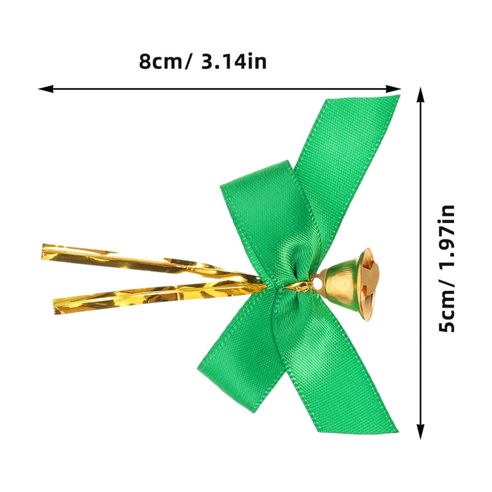 WRITWAA Assorted Color Polyester Christmas Bows with Bells for Party Decor, 20Pcs