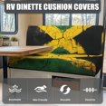 thumbnail image 4 of FOR U DESIGNS Jamaica Flag Print 2 Pcs RV Dinette Cushion Covers Comfortable Replacement Camper Cushion Slipcover Sofa Furniture Protector 1 Backrest Covers and 1 Bench Covers, 4 of 7