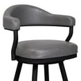 thumbnail image 3 of Armen Living Justin 30" Modern Metal Swivel Bar Stool in Black/Vintage Gray, 3 of 5