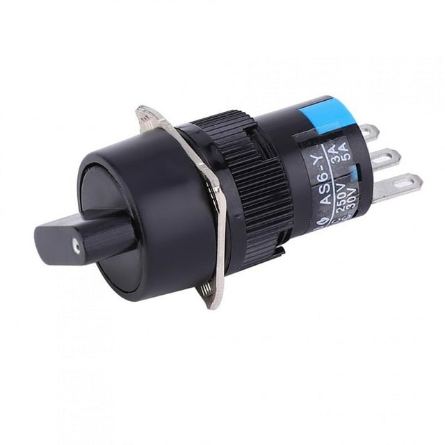 Interruptor Interruptor Selector Giratorio Equipo Eléctrico 5 Uds ASY-6 Selector Giratorio Redondo Interruptor 16mm Orificio De Montaje AC 250V 3A ANGGREK Otros