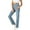 Light Blue, variant on Dxzfnsa Jeans for Women Solid Color Elastic Waist Wide Leg Stretchy Straight Leg Drawstring Length Pants False Jeans