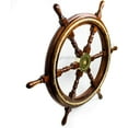 thumbnail image 4 of Nagina International Nautical Wooden Pirate's Decorative Ship Wheel with Rope - Captain Maritime Beach Home Decor Gift (24 Inches), 4 of 5