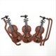 thumbnail image 4 of Accesorios Navideños con Forma de Violín con Vetas de Madera de Papá , Colgantes Pequeños, Decoraciones para Hacer Tú Mismo, 4 of 5