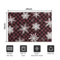 thumbnail image 5 of Red and Black Checkered Christmas Snowflake Pattern Door Rugs,Washable Non Slip Door Mats Indoor,Decorative Door Mats,Entry Mat Indoor for Entrance,Bedroom,Kitchen,Bathroom,16"x24", 5 of 6