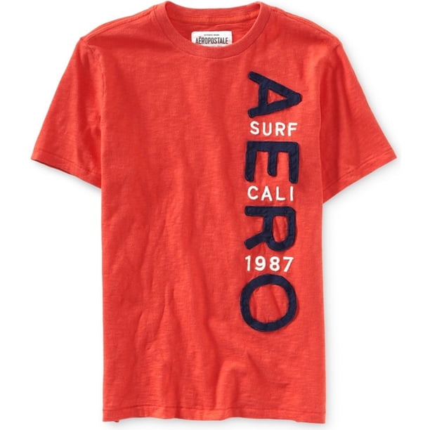 Camiseta adornada Aeropostale Surf Cali para Hombre Naranja XX-Large