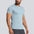 thumbnail image 2 of NIEWTR Mens T-Shirts Short Sleeve Crew Neck T Shirts for Man, Cotton Blend Plain Novelty Men's T-Shirts（Sky Blue,3XL), 2 of 5