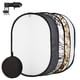 thumbnail image 1 of Reflector De Luz Fotográfica 24X36 Pulgadas/ 60X90 Cm Difusor 5 En 1 Fotografía Plegable Con Bolsa Y Clips Para Soporte De Reflector Para Estudio Iluminación Exterior Translúcido Plata Dorado Blanco Y, 1 of 5