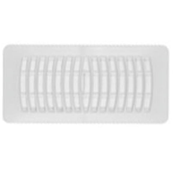 Imperial 4-inch x 12-inch White Plastic Louvered, Floor Register, Rectangular, Household Vent Cover