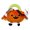Pumpkin Orange, variant on Magic Years 8 inch Rainbow Cloud Activity Toy with Pull & Jiggle Feature and Rattle