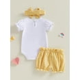 thumbnail image 4 of UAYOTSE Baby Girl Clothes Outfits Summer Sleeveless School Wear 9 12 18 24 Months Dress Top Shorts Set 2PCS,Sizes 12-18 Months, 4 of 4