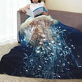 thumbnail image 6 of Honeii White Jellyfish Dansing in the Ocean Print Fleece Blanket - Throw Blanket for Bed, Sofa, Couch, Camping, and Travel , Microplush Ultra Soft Warm Blanket-40"x30", 6 of 7